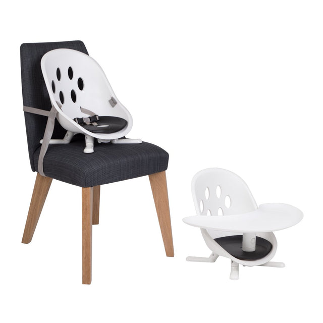 phil&teds poppy modes kit accessory shown in use on a dining chair and as a floor seat_assorted