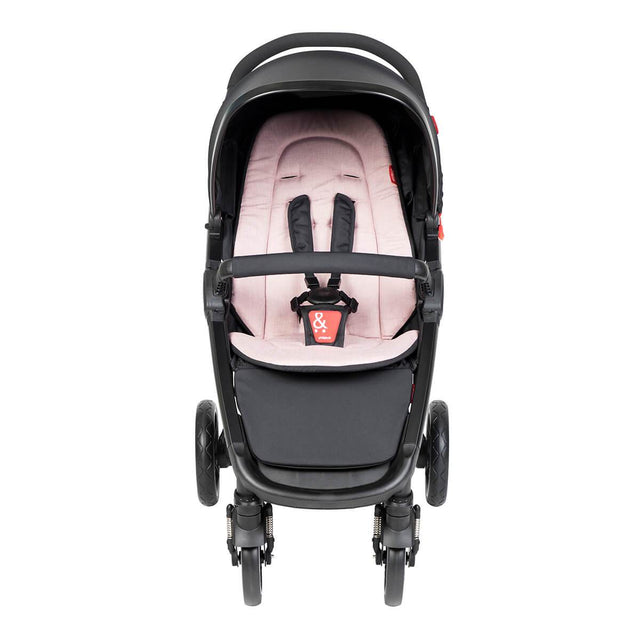 phil&teds compact smart buggy with blush liner front view_blush