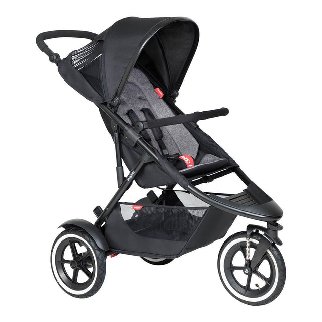 phil&teds inline sport buggy in charcoal grey colour