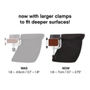 mountain buggy pod portable high chair in chilli red colour v3 compared to v2_chilli