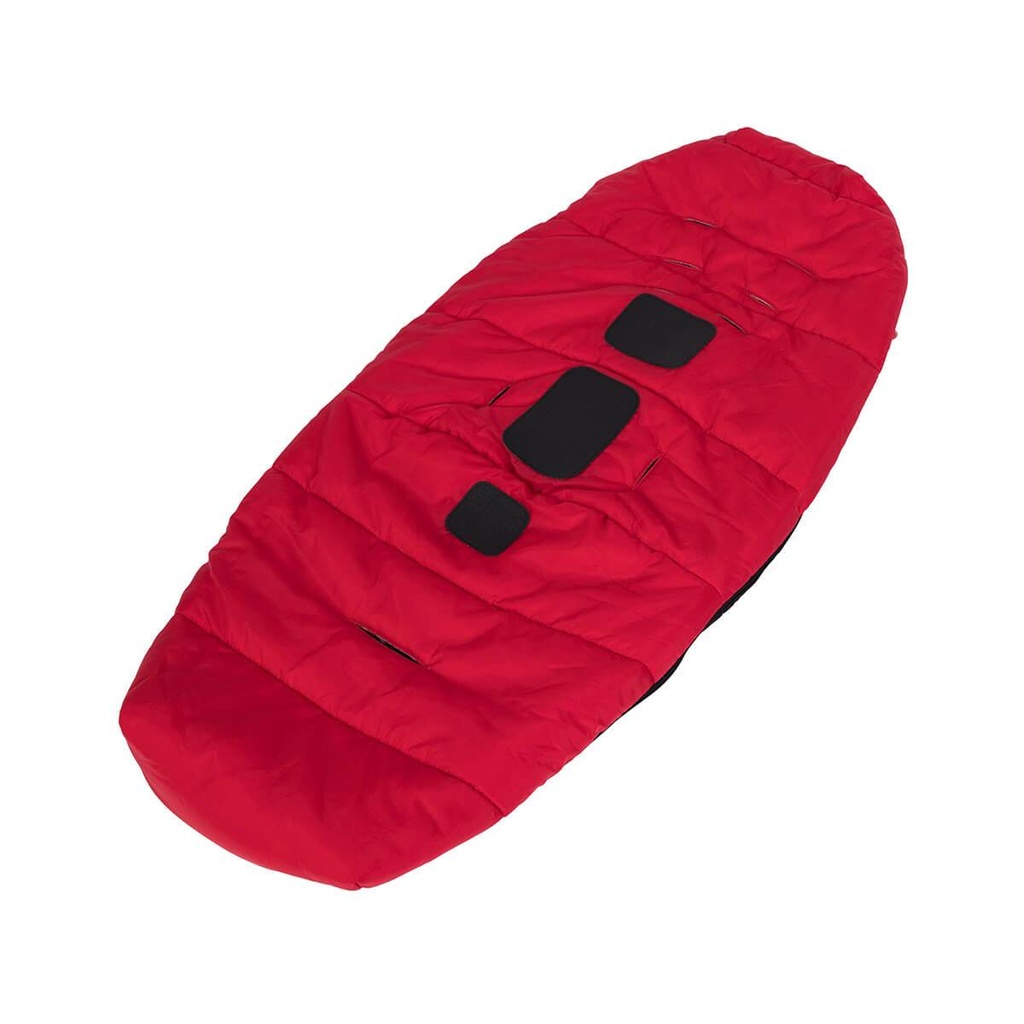phil&teds snuggle & snooze sleeping bag bottom in red 3/4 view