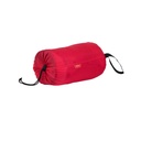phil&teds snuggle & snooze sleeping bag in red compactly packed 3/4 view