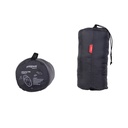 phil&teds snuggle & snooze sleeping bag in charcoal compactly packed front view