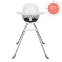 front view of poppy metal modular highchair for child feeding time - highchair to mychair for big kids -OHbaby award nominee badge