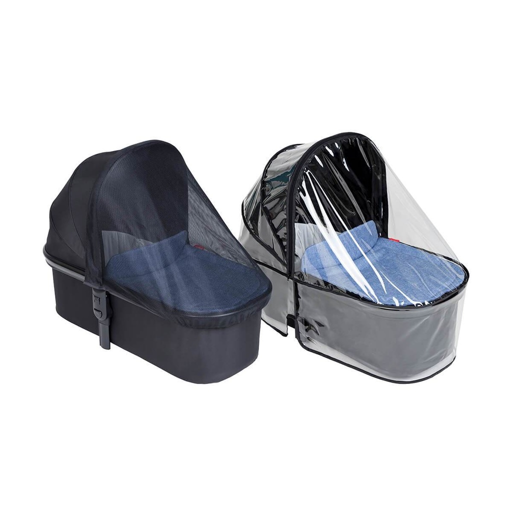 snug™ carrycot all weather cover set - mesh&storm | adapt | phil&teds®